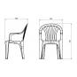 25 GARBAR PALMA Silla Con Brazos Exterior Blanco - 25 unidades