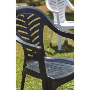 25 GARBAR PALMA Silla Con Brazos Exterior Blanco - 25 unidades