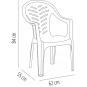 30 GARBAR PALS Silla Con Brazos Exterior Antracita - 30 unidades