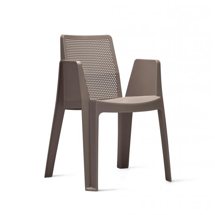 4 GARBAR PLAY Silla Con Brazos Exterior Chocolate - 4 unidades