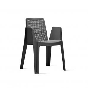 4 GARBAR PLAY Silla Con Brazos Exterior Gris oscuro - 4 unidades