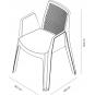 4 GARBAR PLAY Silla Con Brazos Exterior Gris oscuro - 4 unidades