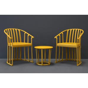 RESOL RAFF Set 2+1 Silla Con Brazos-Mesa Interior, Exterior Arena