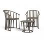 RESOL RAFF Set 2+1 Silla Con Brazos-Mesa Interior, Exterior Chocolate