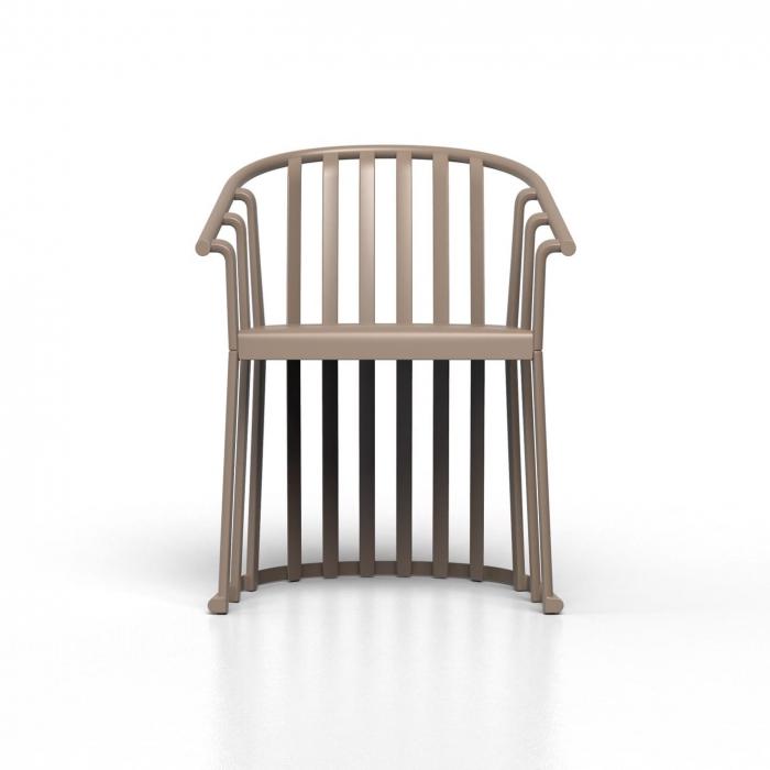 4 RESOL RAFF Silla Con Brazos Exterior  Arena - 4 unidades