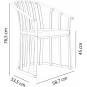 4 RESOL RAFF Silla Con Brazos Exterior  Toscano - 4 unidades