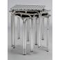 GARBAR RAYA Mesa Cuadrada Exterior 60x60 Gris inox