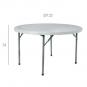 GARBAR ROSSINI Mesa Redonda Plegable Interior, Exterior Ø122 Gris
