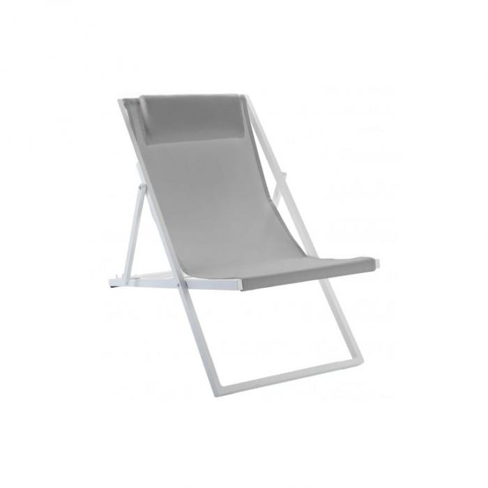 4 GARBAR SAND Tumbona Plegable Exterior Gris - 4 unidades