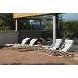 4 GARBAR SAND Tumbona Plegable Exterior Gris - 4 unidades
