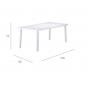 GARBAR SEVILLA Mesa Rectangular Exterior 180x90 Blanco