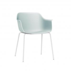 2 RESOL SHAPE Silla Con Brazos 4 Patas Interior  Blanco - 2 unidades