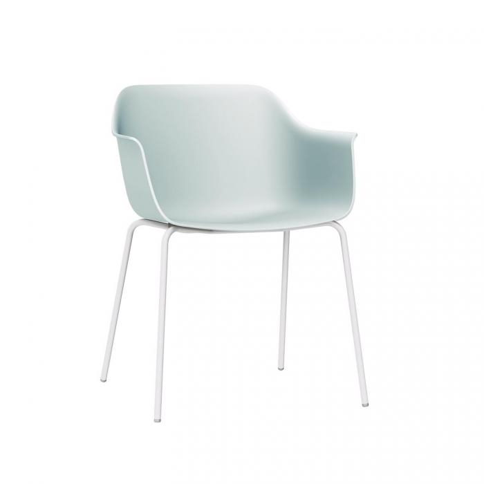 2 RESOL SHAPE Silla Con Brazos 4 Patas Interior  Blanco - 2 unidades