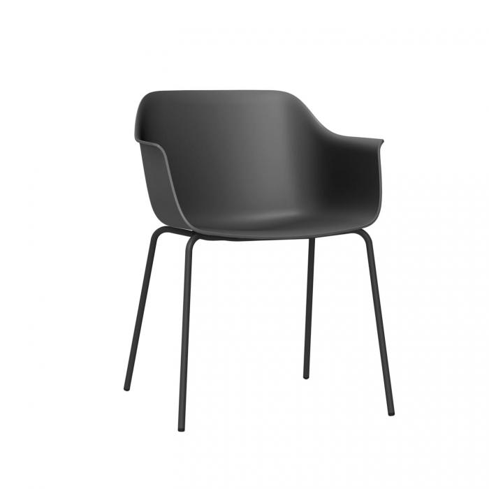 2 RESOL SHAPE Silla Con Brazos 4 Patas Interior  Gris oscuro - 2 unidades