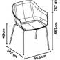 2 RESOL SHAPE Silla Con Brazos 4 Patas Interior  Gris oscuro - 2 unidades