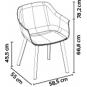 2 RESOL SHAPE Silla Con Brazos Click Interior  Gris oscuro - 2 unidades