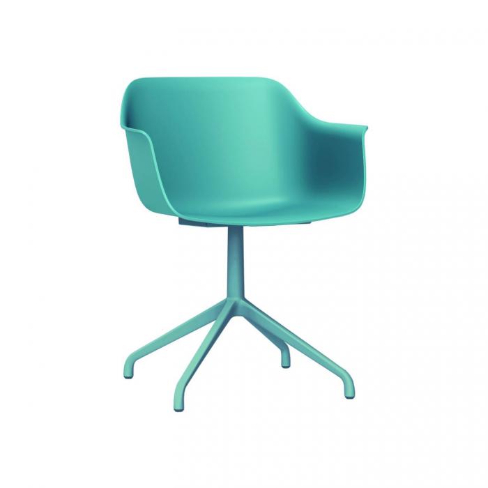 2 RESOL SHAPE Silla Con Brazos Giratorio Araña Interior  Azul retro - 2 unidades