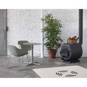 2 RESOL SHAPE Silla Con Brazos Patín Interior  Gris verdoso - 2 unidades
