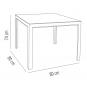 GARBAR SHIO Mesa Cuadrada Interior, Exterior 80x80 Blanco
