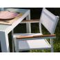 GARBAR SHIO Mesa Cuadrada Interior, Exterior 80x80 Blanco