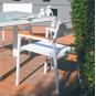 GARBAR SHIO Mesa Cuadrada Interior, Exterior 80x80 Blanco