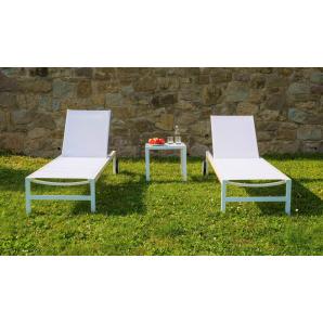 2 GARBAR SHIO Tumbona Exterior Blanco - 2 unidades