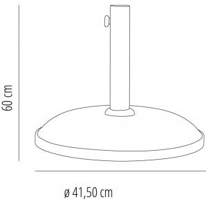 GARBAR SIRO15 Pie Parasol Exterior Negro