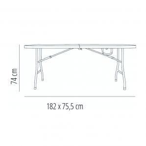 GARBAR SMART Banco Plegable Interior, Exterior 184x31 Gris