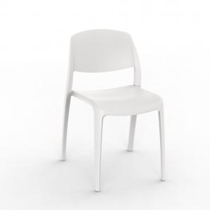 2 RESOL SMART Silla Interior, Exterior  Blanco - 2 unidades