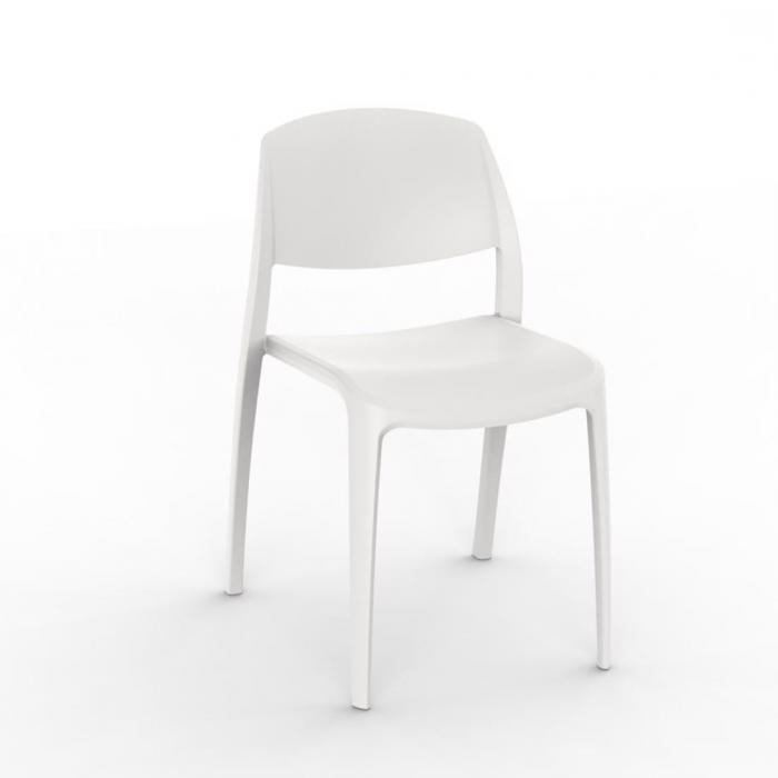 2 RESOL SMART Silla Interior, Exterior  Blanco - 2 unidades