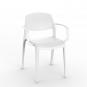 2 RESOL SMART Silla Con Brazos Interior, Exterior  Blanco - 2 unidades