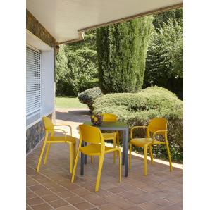 2 RESOL SMART Silla Con Brazos Interior, Exterior  Terracota - 2 unidades