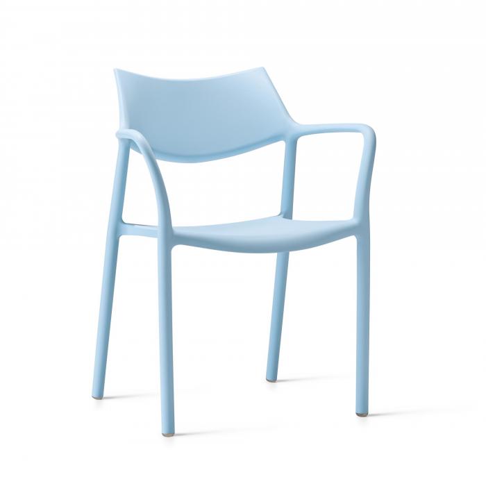 2 RESOL SPLASH AIRE Silla Con Brazos Interior, Exterior  Azul cielo - 2 unidades