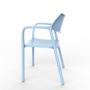 2 RESOL SPLASH AIRE Silla Con Brazos Interior, Exterior  Azul cielo - 2 unidades