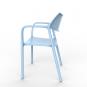 2 RESOL SPLASH AIRE Silla Con Brazos Interior, Exterior  Azul cielo - 2 unidades