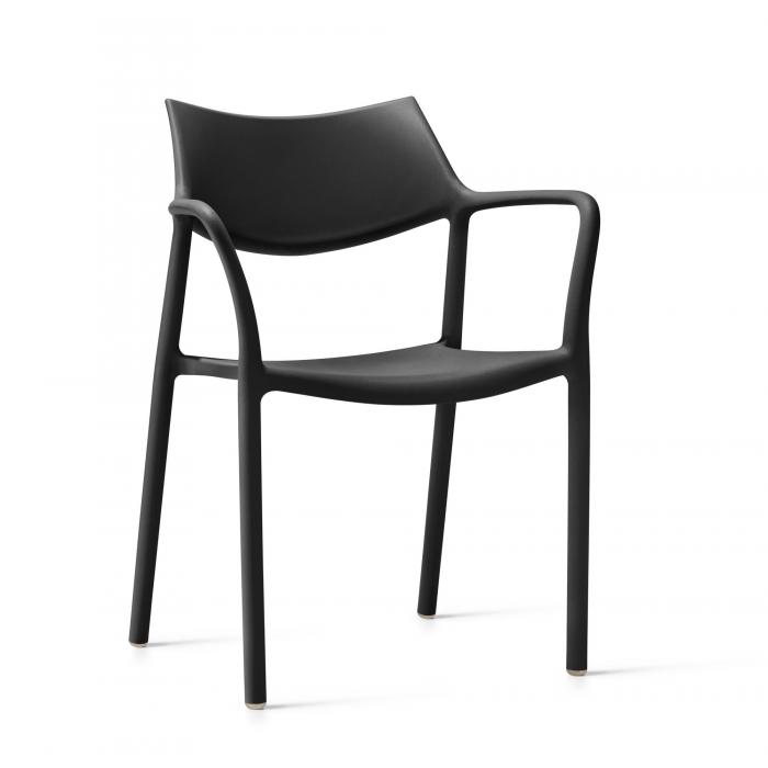 2 RESOL SPLASH AIRE Silla Con Brazos Interior, Exterior  Negro - 2 unidades