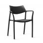 2 RESOL SPLASH AIRE Silla Con Brazos Interior, Exterior  Negro - 2 unidades