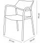 2 RESOL SPLASH AIRE Silla Con Brazos Interior, Exterior  Negro - 2 unidades
