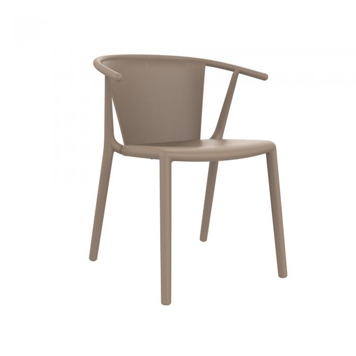 2 RESOL STEELY Silla Con Brazos Interior, Exterior  Arena - 2 unidades
