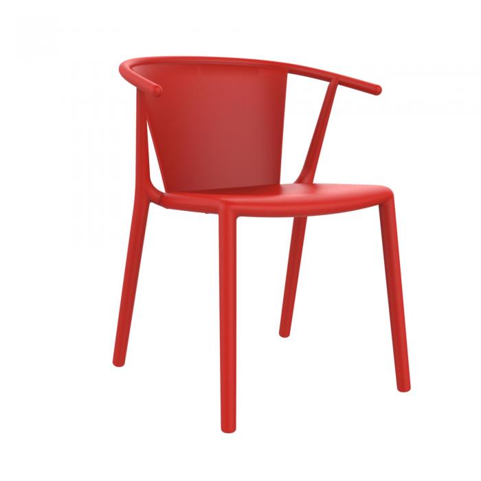 2 RESOL STEELY Silla Con Brazos Interior, Exterior  Rojo - 2 unidades