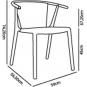2 RESOL STEELY Silla Con Brazos Interior, Exterior  Rojo - 2 unidades
