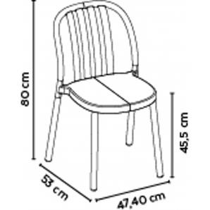 2 RESOL SUE Silla Interior, Exterior  Blanco - 2 unidades