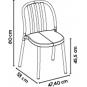2 RESOL SUE Silla Interior, Exterior  Blanco - 2 unidades