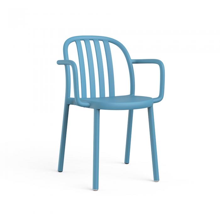2 RESOL SUE Silla Con Brazos Interior, Exterior  Azul retro - 2 unidades