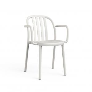 2 RESOL SUE Silla Con Brazos Interior, Exterior  Blanco - 2 unidades