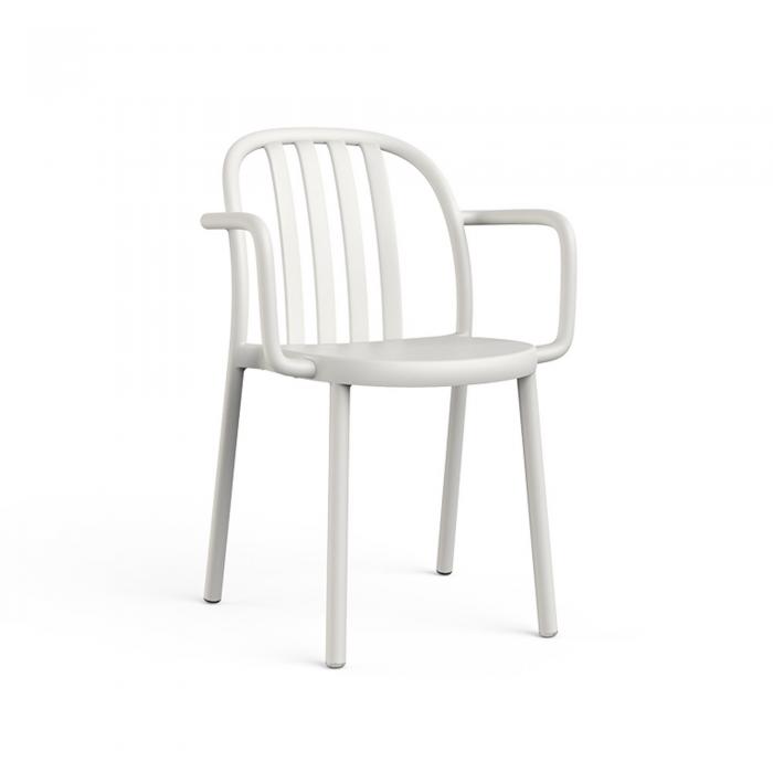 2 RESOL SUE Silla Con Brazos Interior, Exterior  Blanco - 2 unidades