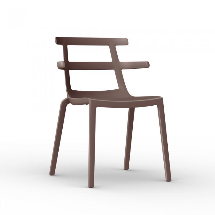 2 RESOL TOKYO Silla Interior, Exterior  Chocolate - 2 unidades