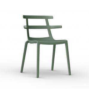 2 RESOL TOKYO Silla Interior, Exterior  Gris verdoso - 2 unidades