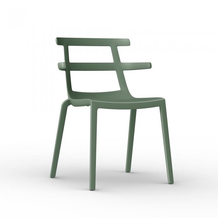 2 RESOL TOKYO Silla Interior, Exterior  Gris verdoso - 2 unidades