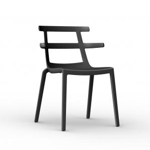2 RESOL TOKYO Silla Interior, Exterior  Negro - 2 unidades